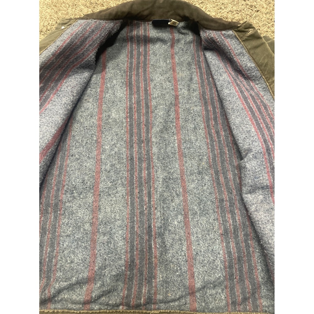 Dickies Men's Lined Canvas Chore Coat Green Brown Corduroy Collar Workwear 2XL - Picture 15 of 16